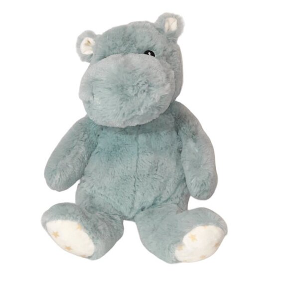 2017 Cloud B Hippo Dreamy Hugginz Stars Soft Aqua Stuffed Plush Toy 14" - Picture 1 of 7